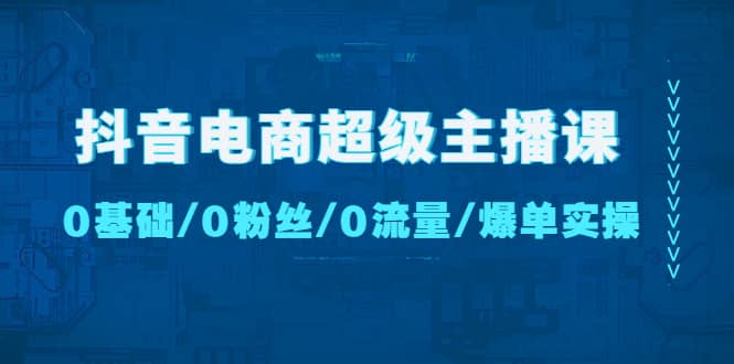 抖音电商超级主播课：0基础、0粉丝、0流量、爆单实操-韭菜网
