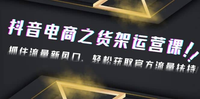 2023抖音电商之货架运营课：抓住流量新风口，轻松获取官方流量扶持-韭菜网