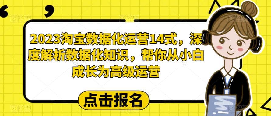 2023淘宝数据化-运营 14式，深度解析数据化知识，帮你从小白成长为高级运营-韭菜网