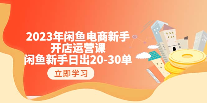 2023年闲鱼电商新手开店运营课：闲鱼新手日出20-30单（18节-实战干货）-韭菜网