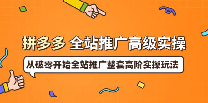 拼多多全站推广高级实操：从破零开始全站推广整套高阶实操玩法-韭菜网