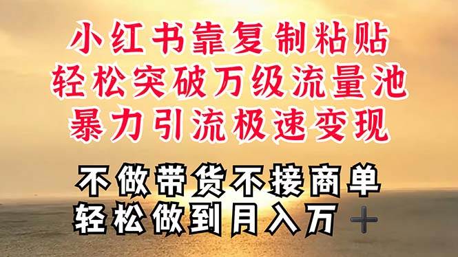 深层揭秘小红书，靠复制粘贴，一周突破万级流量池，无脑搬运，暴力引流…-韭菜网