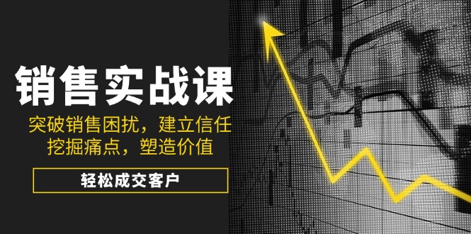 销售实战课，突破销售困扰，建立信任，挖掘痛点，塑造价值，轻松成交客户-韭菜网